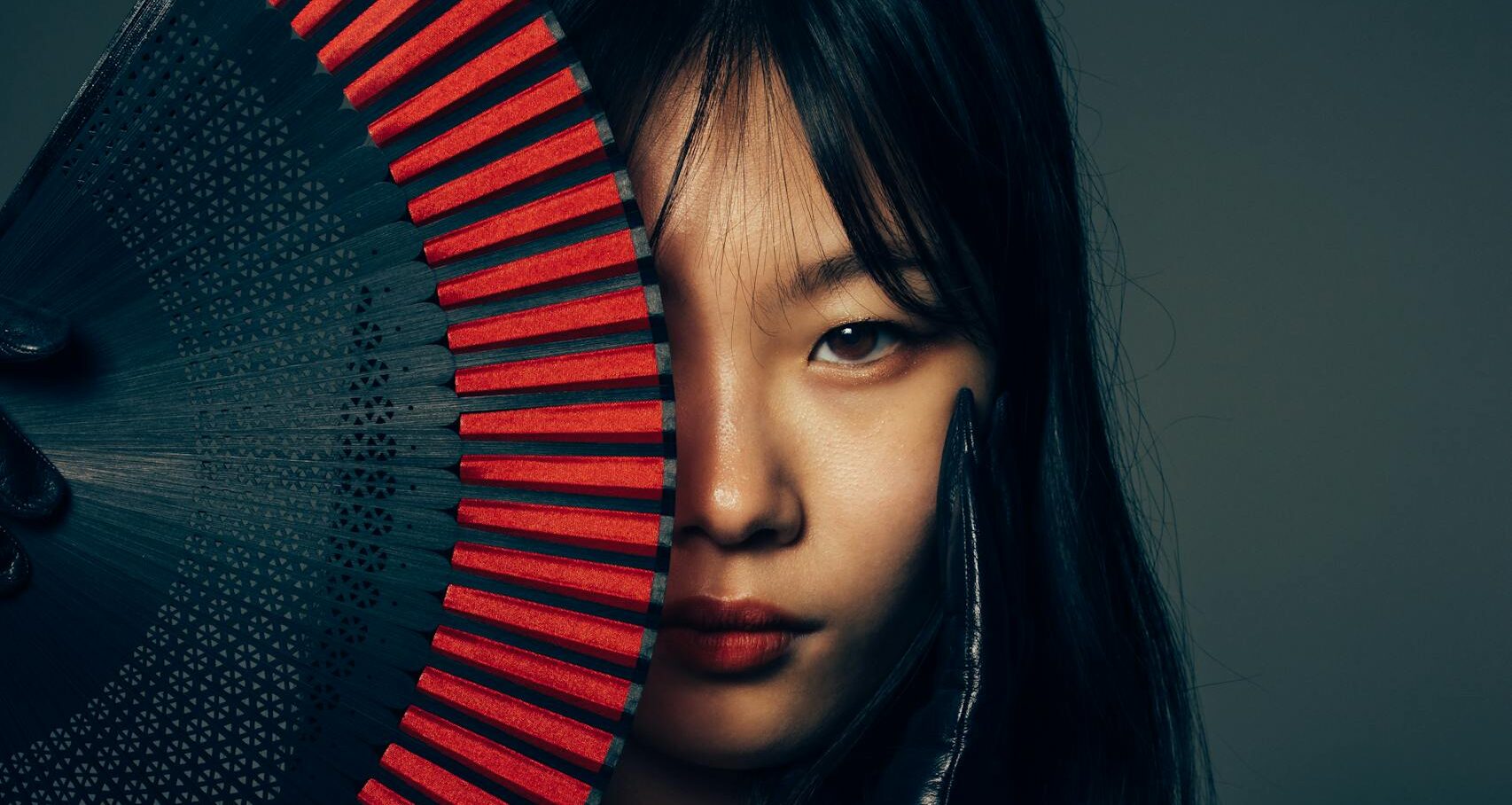 Portrait of Woman Wearing Kimono